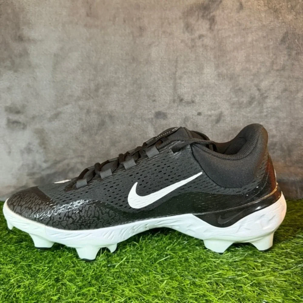 Nike Alpha Huarache Elite 4 Low MCS Mens Size 13 Black Baseball Cleats